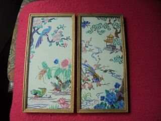 Vintage/antique Framed Embroidery Pictures - Textiles