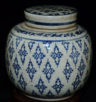 China Old Blue And White Porcelain Hand Painted Pattern Antique Tea Pot C01