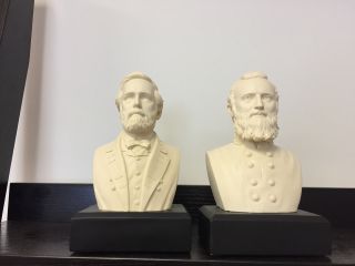 Robert E.  Lee & Thomas Stonewall Jackson Busts - Civil War Historical Busts