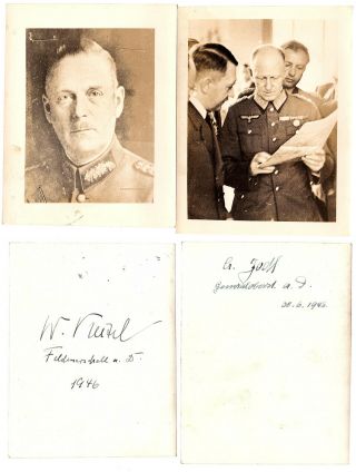 THESE 21 - WW2 Nuremberg Trials book w/ 14 photos signatures Goering,  Jodl,  12 5