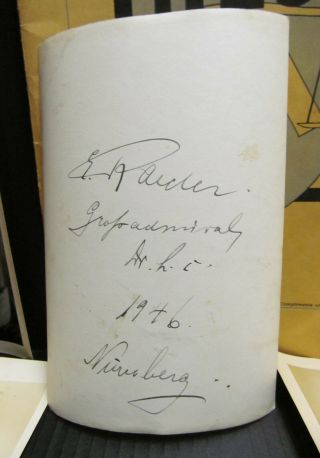 THESE 21 - WW2 Nuremberg Trials book w/ 14 photos signatures Goering,  Jodl,  12 7