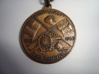 medal 1863 - 1963 robert lee george meade battle of gettysburg the high water ma 3