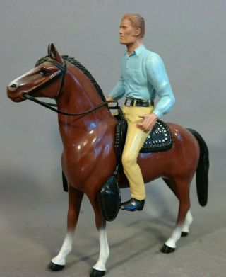 Vintage 1957 Hartland Gunsmoke Marshal Matt Dillon Western Cowboy Old Horse Toy
