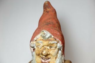 Antique Hubley Cast Iron Gnome Doorstop 14 