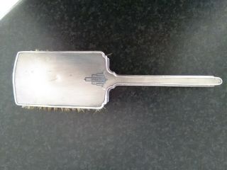 Vintage Art Deco Sterling Silver Hair Brush With Hallmarks