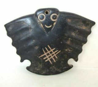 3.  2 " Hongshan Culture Hand - Carved Sun Bird Carving Meteorite Amulet Pendant