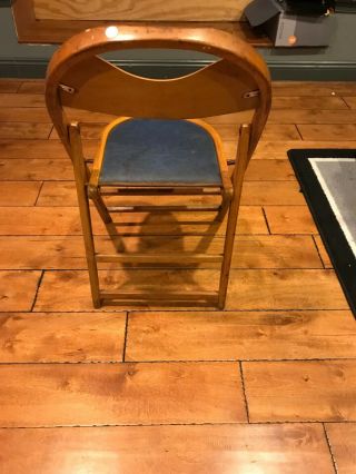 JACKSON ANTIQUE WOOD PADDED FOLDING CHAIRS MADE IN USA HIGH POINT NORTH CAROLINA 2