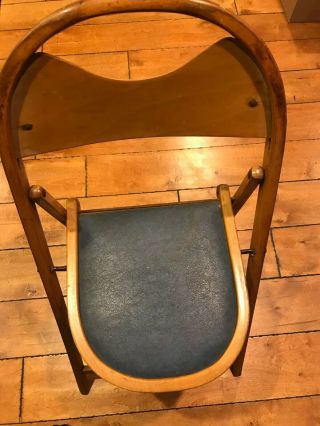 JACKSON ANTIQUE WOOD PADDED FOLDING CHAIRS MADE IN USA HIGH POINT NORTH CAROLINA 3