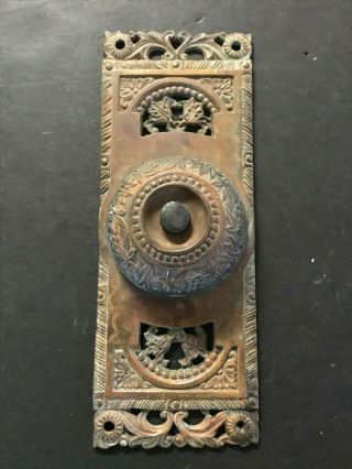 Eastlake Victorian Bronze Doorbell
