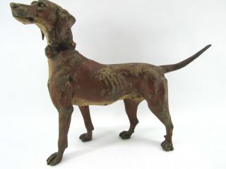 Antique 1900 Beautifully Casted Spelter Hound Dog Figurine