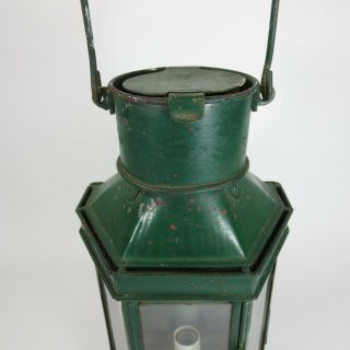 Wall Lantern Antique Green - painted Metal 19th Century 5