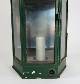 Wall Lantern Antique Green - painted Metal 19th Century 6