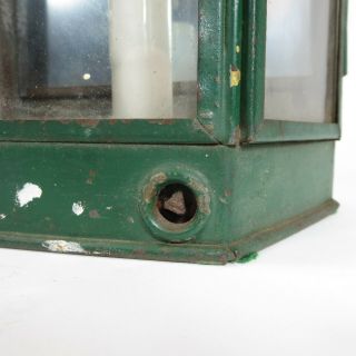 Wall Lantern Antique Green - painted Metal 19th Century 7