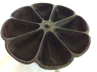 Vintage Antique Cast Iron STAR NAIL CUP Industrial Lazy Susan 8 - Cup Caddy 1900s 2