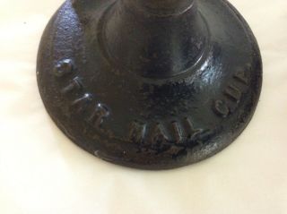 Vintage Antique Cast Iron STAR NAIL CUP Industrial Lazy Susan 8 - Cup Caddy 1900s 4