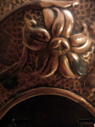Antique ART NOUVEAU ANTIQUE copper PHOTO FRAME 9.  5 