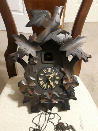 Large Rare Antique Cuckoo Clock Retro Made In Japan 16 " X 13 " X 5 "