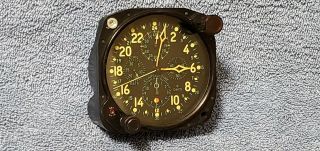 Ww2 Military Elgin Hamilton 37500 Aircraft Clock 8 Day Cockpit Dash Clock Wwii