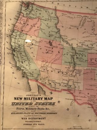 Civil War Map of U.  S.  - 1863 3