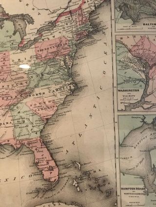 Civil War Map of U.  S.  - 1863 4