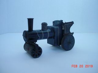 Antique Gebrüder Bing Tin Wind Up Steam Rollar Toy 2