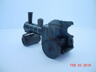 Antique Gebrüder Bing Tin Wind Up Steam Rollar Toy 3