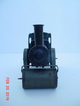 Antique Gebrüder Bing Tin Wind Up Steam Rollar Toy 5