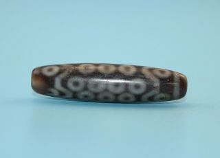 54 14mm Antique Dzi Agate old 36 eyes Bead from Tibet 5