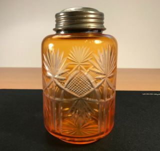 Antique Imperial Russian,  Early 19th C,  Yellow Cut Glass Tea Caddy