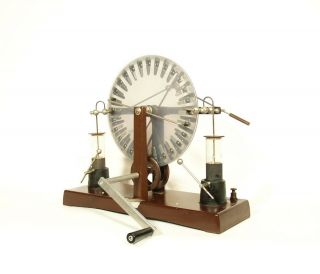 Vintage Central Scientific Wimshurst Machine Cranked Electrostatic Generator 2