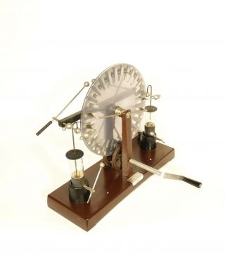 Vintage Central Scientific Wimshurst Machine Cranked Electrostatic Generator 6