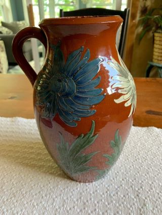 Paw Jugendstil Keramik Vase Wranitzky Frainersdorf Art Nouveau Pottery,  9.  5”tall