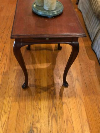 Ch137: Queen Anne Wood Rectangle End Table Local Pickup