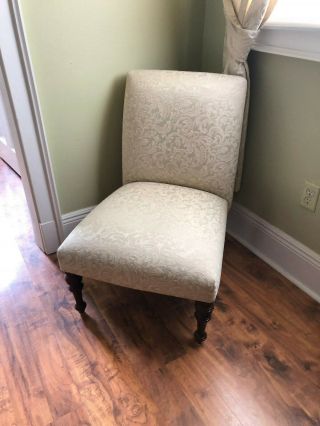 Ch029: Occasional Chair Fabric And Wood Local Pickup