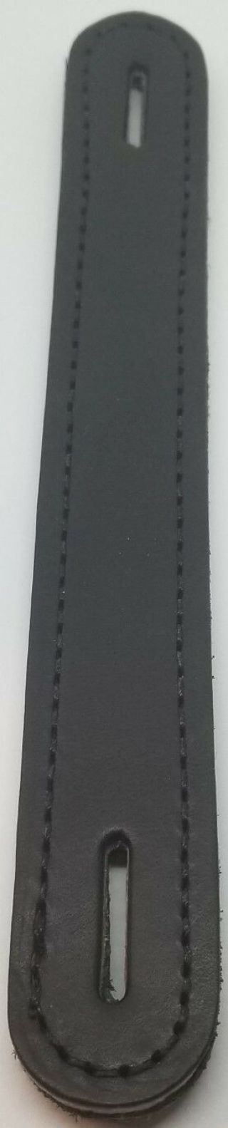 Black 8 - 3/4 " Leather Trunk Handle Holes Slots Chest Steamer Antique Box Vintage