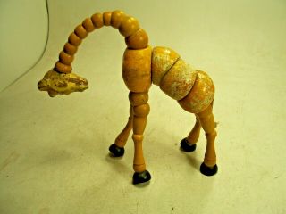 Vintage Very Rare - 1920s Twistum Toys Jointed Wood Polychrome Giraffe