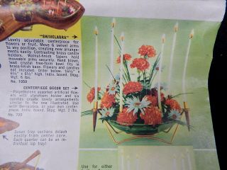 Mid Century Modern Swivelabra Centerpiece Decor Flower Fruit Bowl Candle Holder 5