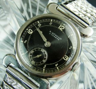 Antique Vintage Art Deco E.  Gubelin Lucerne 15j Swiss Wristwatch Manuel Wind