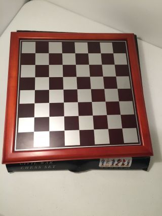 C&F Trading Civil War Chess Set GM1010 Oakwood Board 15.  75” x 15.  75” 7