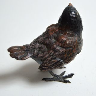 Vienna Bronze FRANZ BERGMAN chickadee bird cold painted 4
