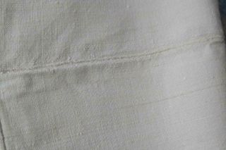 FRENCH HEMP SHEET 1800 ' s HAND SEWN HAND LOOMED ANTIQUE RUSTIC CLOTH 91x87 