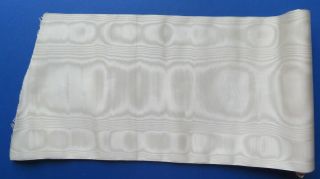124 " (315cm) Roll Of Antique Silk Satin Moire Ribbon - 8 3/4 " (22cm) Wide