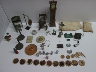 Dollhouse Furniture Fixtures Plates Bedding Antique And Modern