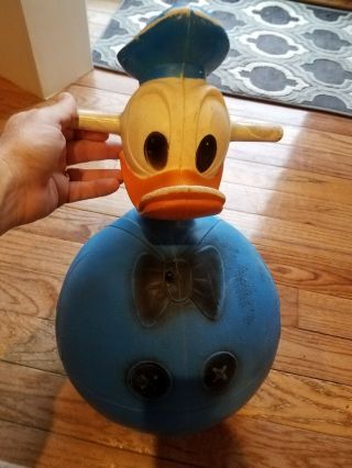 Rare Vtg Hoppity Hop Sun Rubber Disney Donald Duck Bouncing Ride On Toy Ball