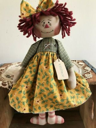 Primitive Raggedy Ann Vintage Star Flower Annie