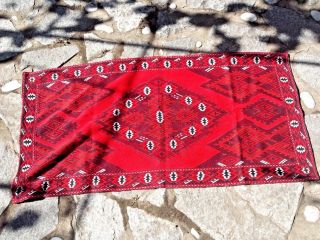Lovely Hand Embroidered Bulgarian Vintage Rug Carpet Tapestry Kilim 127 Cm Long