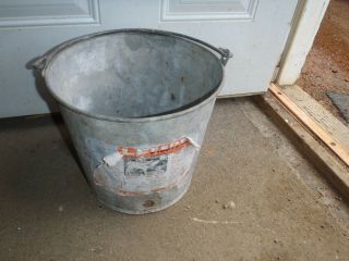 Vintage Galvanized Steel Bucket,  Planter,  Pail,  Garden Planter