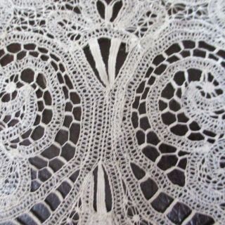 Antique Handmade Bobbin Lace Wedding Large Handkerchief 6