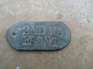 Antique Civil War Dug Relic Brass Tag - Resaca,  Ga - " 2nd Fl Front " Florida Cs?