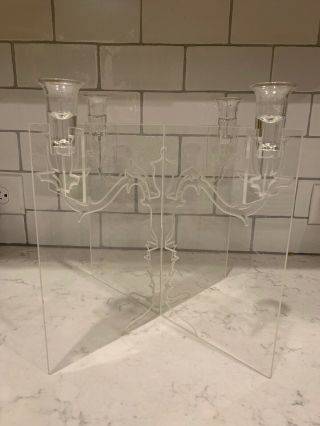 Innermost Ghost Candelabra By Jon Russel Acrylic Vintage Mcm